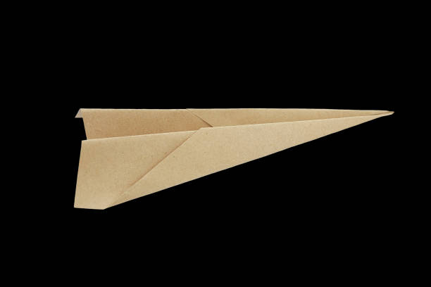 istock Brown Rockets paper on black background. 838095054