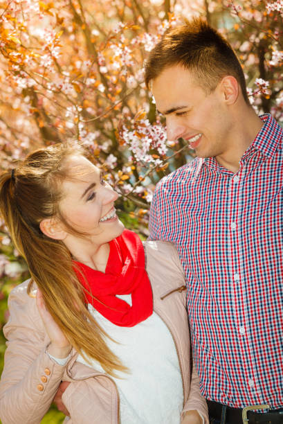 istock Happy couple having romantic date in park 838096168