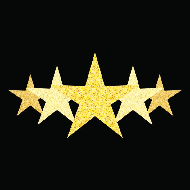 istock Isolated gold and yellow star icons in set, ranking mark 838096284