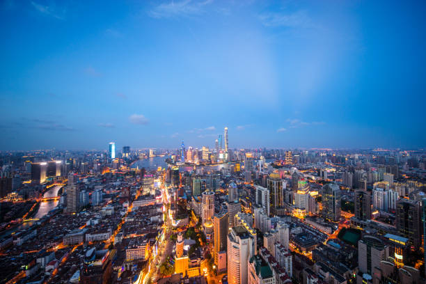 istock Skyline night view on Pudong New Area, Shanghai 838115984