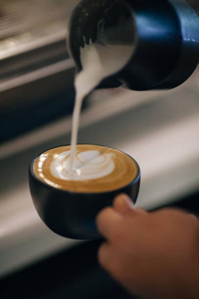 istock Barista Pouring Latte Froth Art 838121380