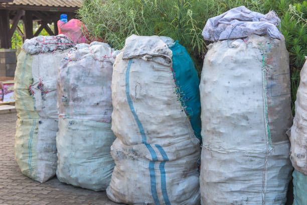 istock Collect garbage in the garbage sack bag 838128450