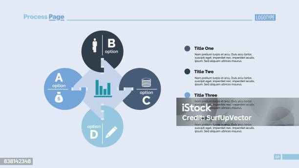 Optionality Slide Examples Four Options Slide Template Stock Illustration - Download Image Now ...