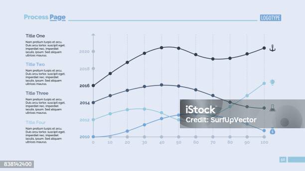 4 Point Data Four Point Charts Slide Template Stock Illustration - Download Image ...