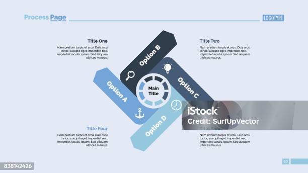 Optionality Slide Examples Four Options Slide Template Stock Illustration - Download Image Now ...