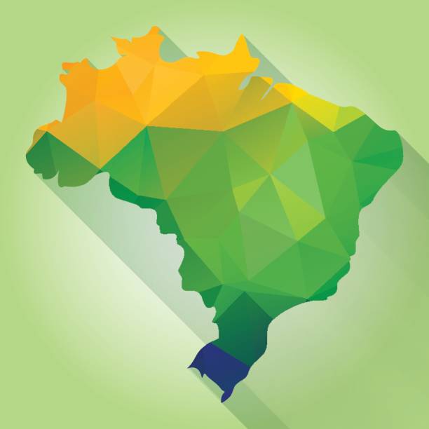 ilustrações, clipart, desenhos animados e ícones de mapa do brasil - mapa brazil 3d
