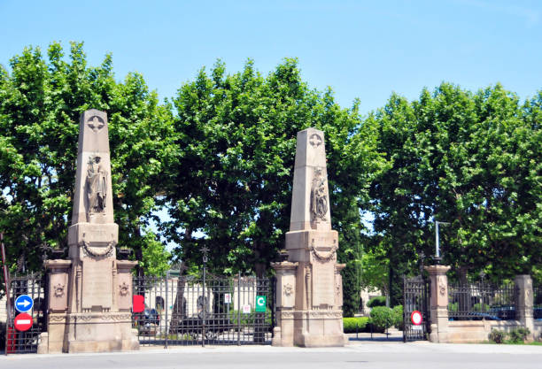 istock Barcelona, Catalonia: gate of Poblenou cemetery 838151124