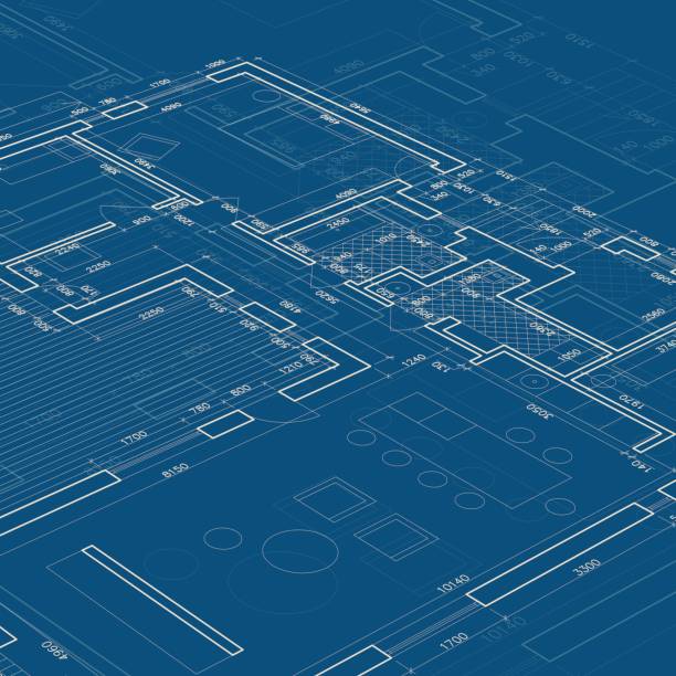 Blueprint Blueprint. Vector Architectural drawing background. blueprint patterns stock illustrations