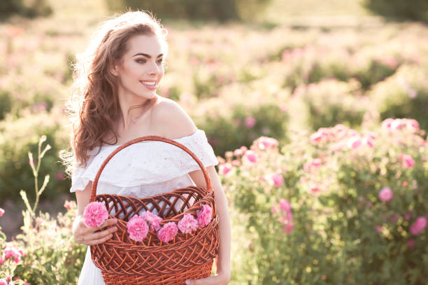 istock Girl with flowers 838169222