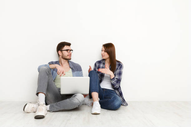 istock Couple planning design project for new apartment 838177660