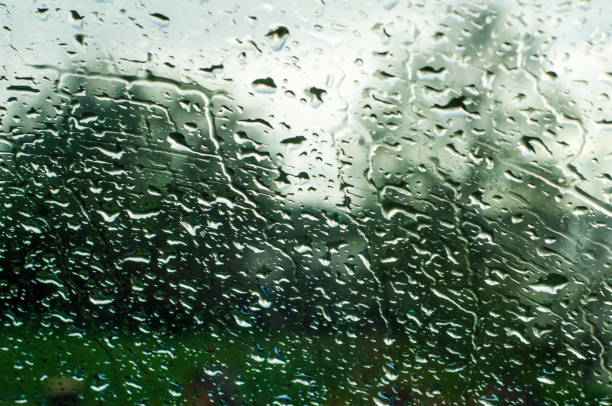 istock Drops of rain on glass 838186550