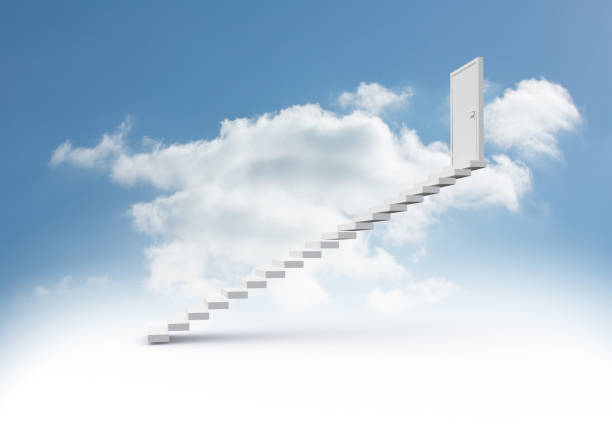 istock Steps leading to closed door 838188836