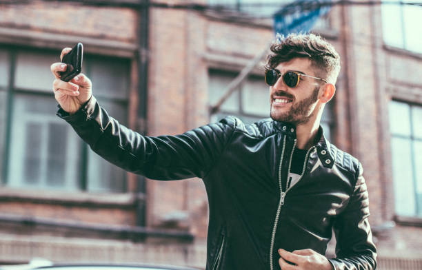 Taking selfie on the street