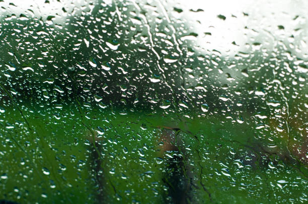 istock Drops of rain on glass 838199548