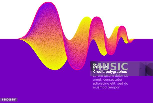 Ilustración de Ondas De Sonido De La Música y más Vectores Libres de Derechos de Ondas de sonido - Ondas de sonido, Ruido, Música