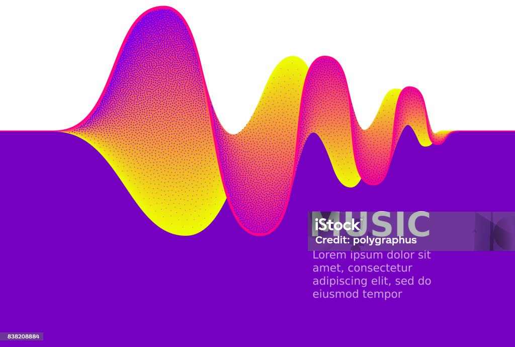 Ondes sonores de musique - clipart vectoriel de Onde sonore libre de droits