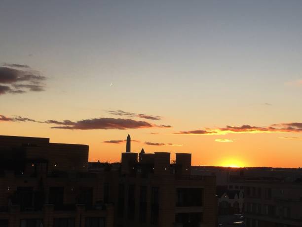 istock vibrant sunset in Washington D.C. with the Washington Monument i 838209002