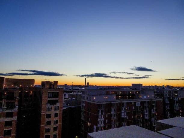 vibrant sunset in Washington D.C. with the Washington Monument i