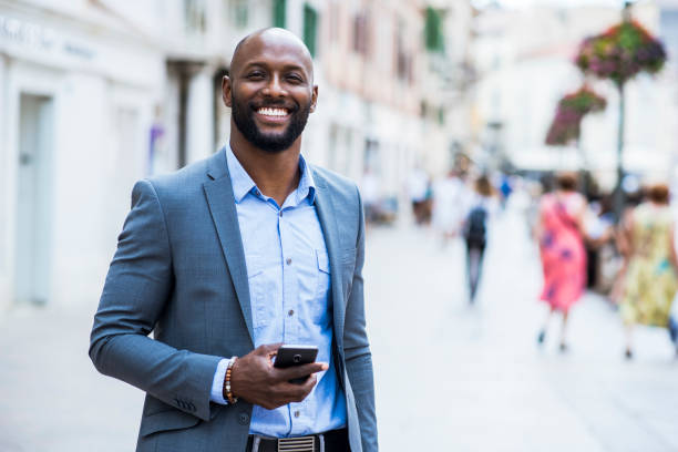 portrait of a businessman - clothing well dressed business waist up imagens e fotografias de stock