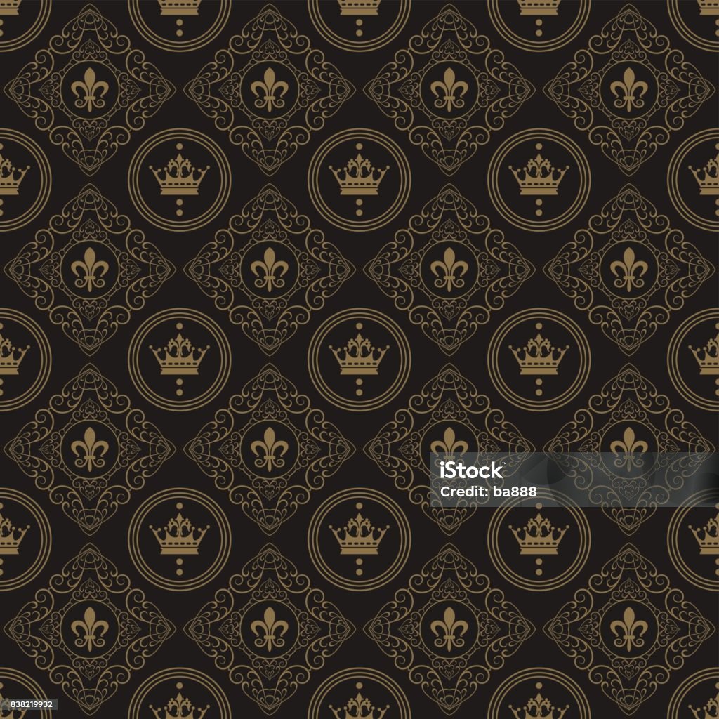 Art deco wallpaper seamless pattern retro style dark color vector illustration Art deco wallpaper seamless pattern retro style dark color vector illustration. Pattern stock vector