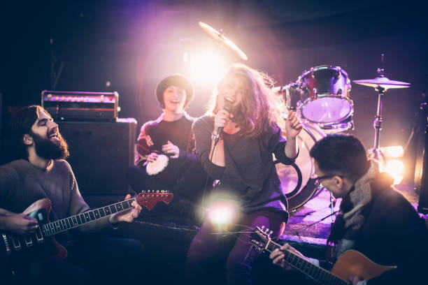 istock Band performing at a nightclub 838222366