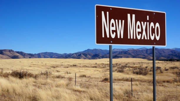 istock New Mexico road sign with blue sky 838230486