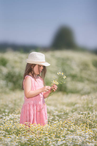 istock Girl in charmomile field 838241594