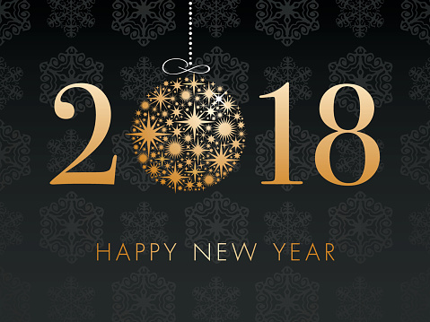New Year's 2018 Background - Illustration