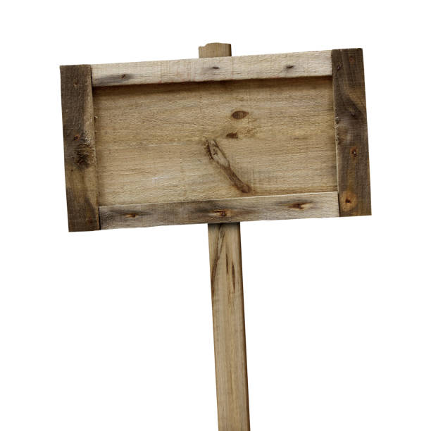 istock Wooden sign isolated on white 838248934