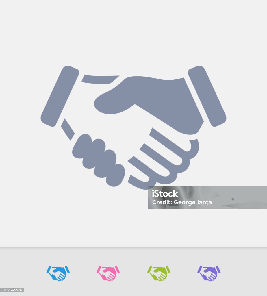 Handshake - Granite Icons A professional, pixel-perfect icon designed on a 32x32 pixel grid and redesigned on a 16x16 pixel grid for very small sizes. Greeting stock vector