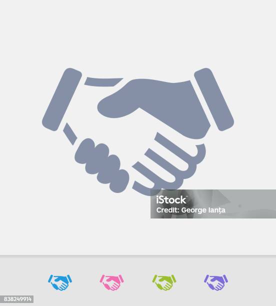 Handshake Granite Icons Stock Illustration - Download Image Now - Greeting, Business, Partnership - Teamwork