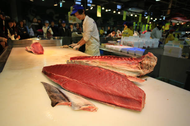Kuroshio Fish Market, Wakayama, Kansai, Japan - November 2017 : Kuroshio Market is located on the west side of Porto Europa within Wakayama Marina City and lot of tourist on every winter