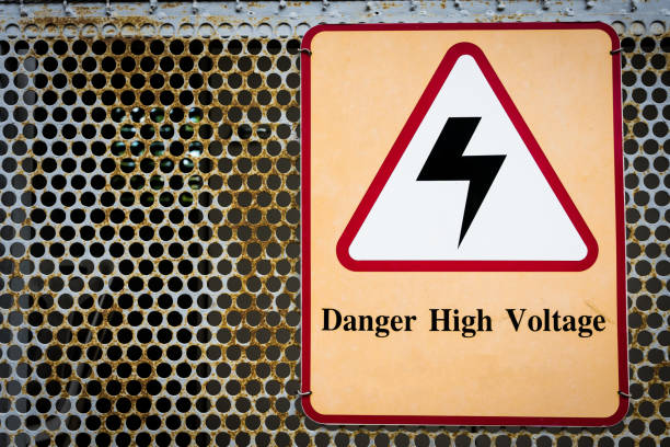 High voltage warning sign, Please do not get close because of the potentially dangerous.