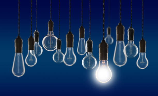 istock Teamwork and innovation concept - bulbs on the wall background 838253744