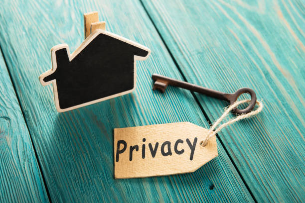 istock privacy concept - vintage key with tag with inscription 838257328