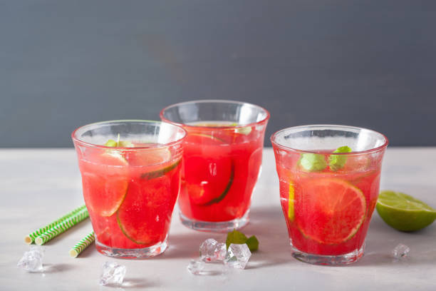 istock watermelon lemonade with lime and mint, summer refreshing drink 838272976