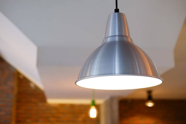 istock light bulb and lamp in modern style, interior concept 838277576