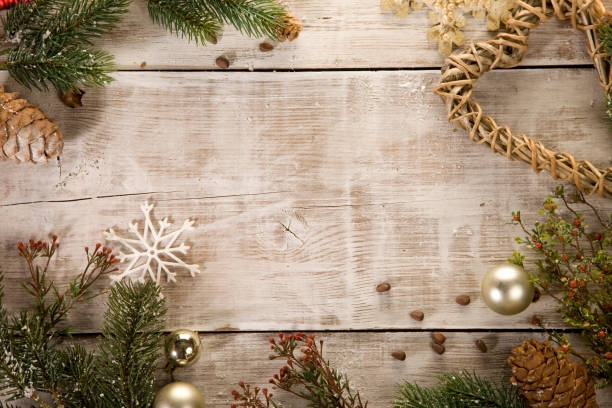 istock Christmas still life on a wooden table. 838287962