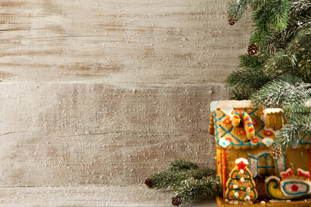 istock Christmas still life on a wooden table. 838290056