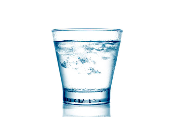 istock Glass of cold drink water with ice cubes 838294876