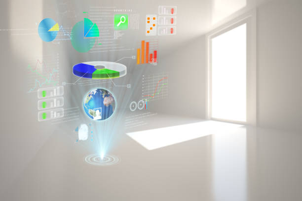 istock Global business hologram 838295432