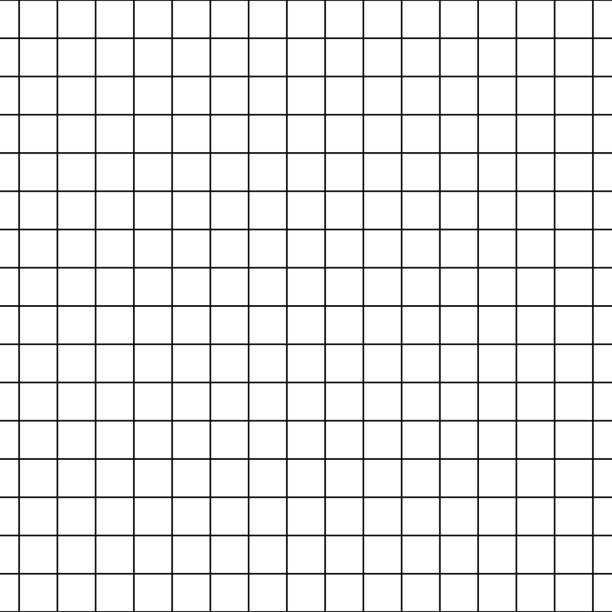 ilustrações, clipart, desenhos animados e ícones de caderno quadriculada de papel vetor sem costura padrão - grade padrão