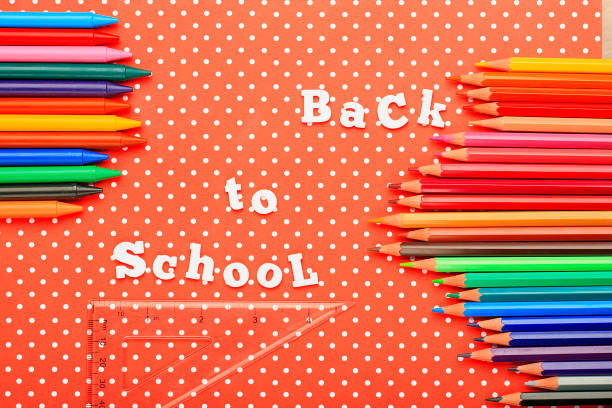 istock Scholar material to back to school in colored background 838319436