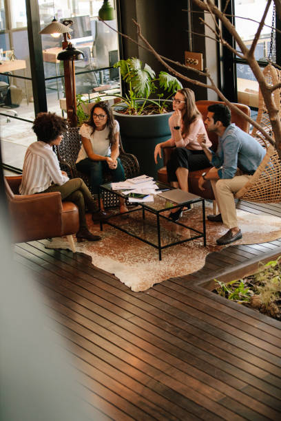 istock Creative people doing a brainstorming meeting in a modern office 838338190