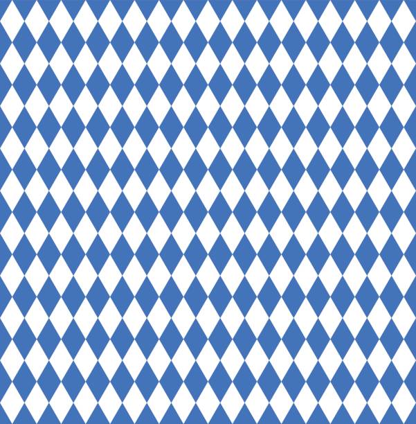 illustrazioni stock, clip art, cartoni animati e icone di tendenza di carta da parati senza cuciture. bandiera bavarese dell'oktoberfest - invitation pattern argyle blue