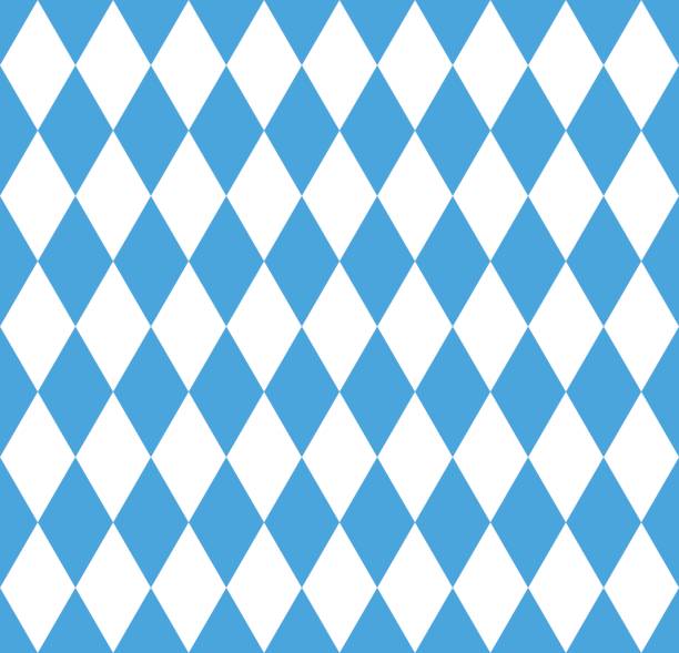 бесшовные обои. баварский флаг октоберфеста - ромб stock illustrations