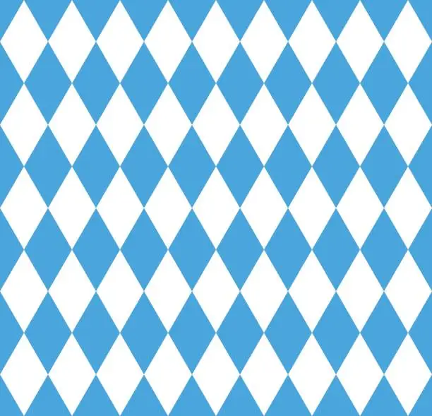 Vector illustration of Seamless wallpaper. Bavarian Beer Fest flag
