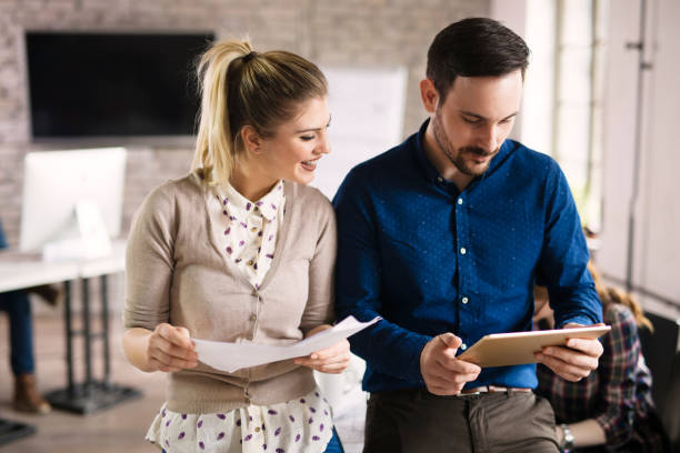 istock Picture of perspective designers using tablet in office 838370326
