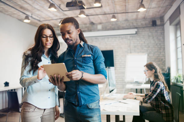 istock Picture of perspective designers using tablet in office 838371704