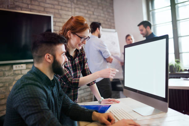 istock Portrait of young designers working on computer 838372108